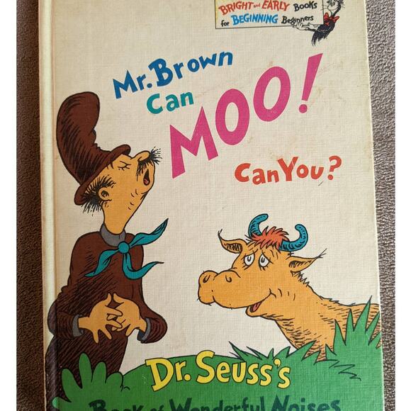 Random House Other - Dr Seuss Book Mr Brown Can Moo Can You Wonderful Noises Book Club Edition 1970